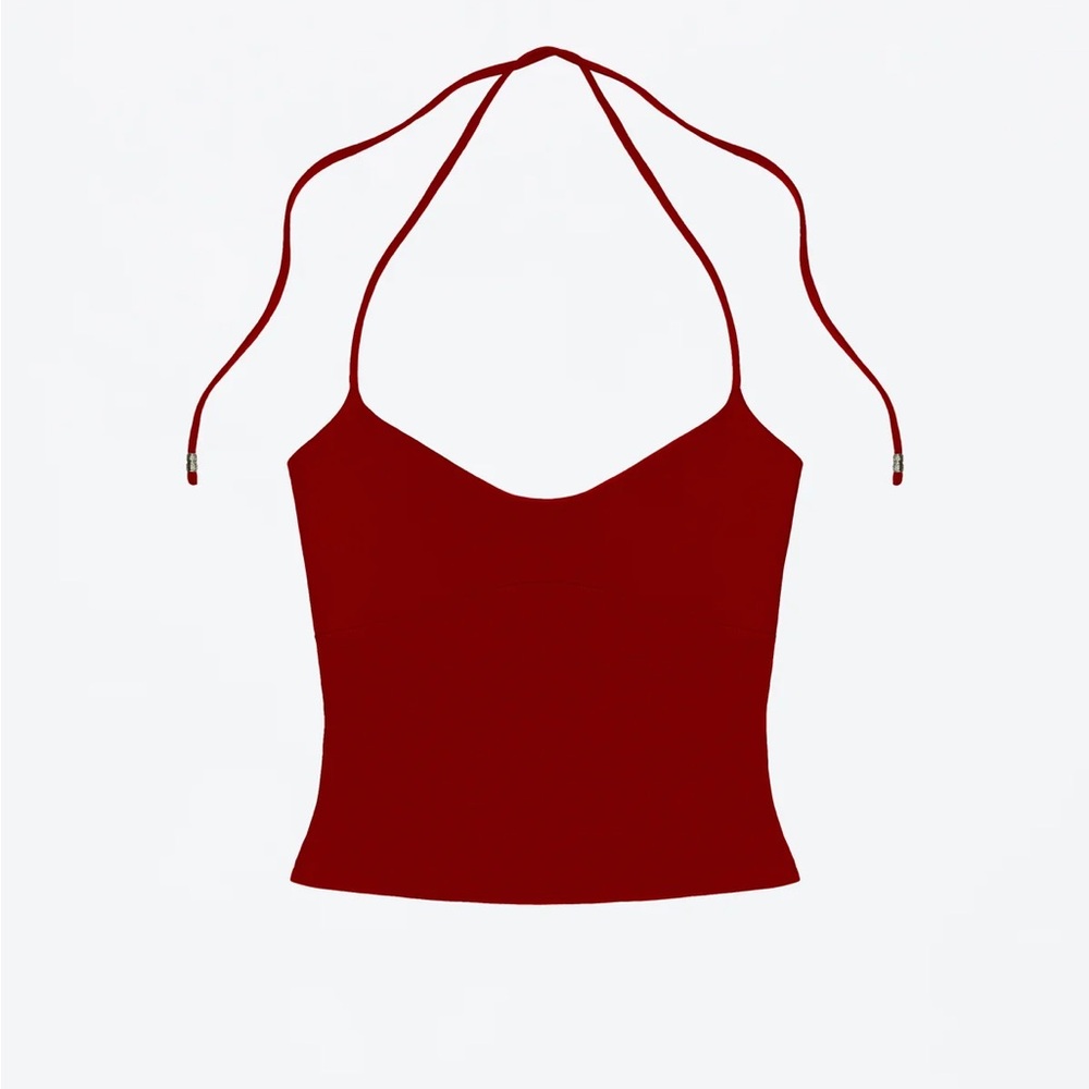 Tank Air Spill Halter Cherry XS